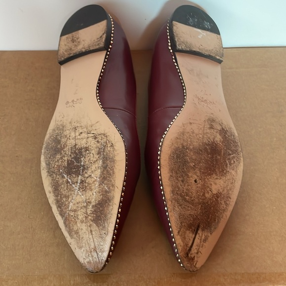 Coach Burgundy Women's Flats - Picture 3 of 5